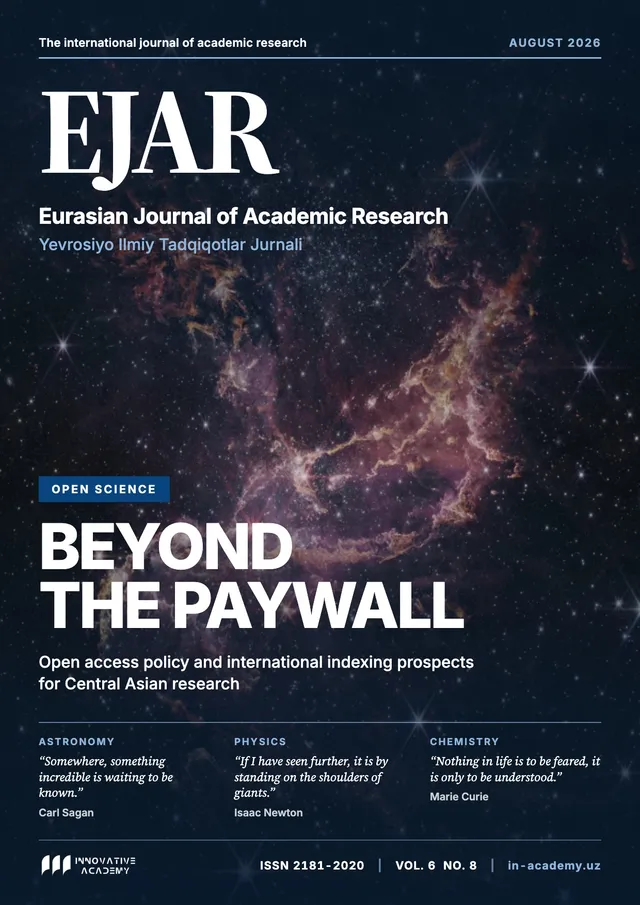 Eurasian Journal of Academic Research muqovasi