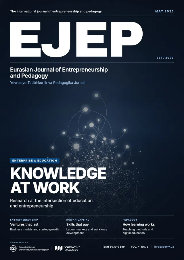 Eurasian Journal of Entrepreneurship and Pedagogy muqovasi